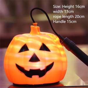 Decoración de calabaza LED de Halloween, nuevo estilo, linternas de calabaza portátiles luminosas de siete colores, Cubo de dulces, accesorios de decoración de mesa - Product Image 6