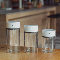 Pot en verre hermétique écologique avec couvercle, récipient transparent sans BPA pour garde-manger et cuisine, commande en gros