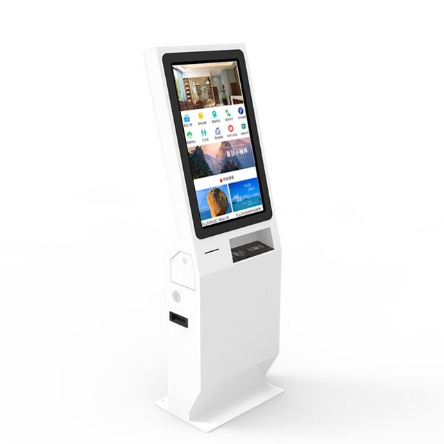 Multi-Function Touchscreen Self-Service Banking Kiosk with LCD Display ID Card Reader and A4 Printer