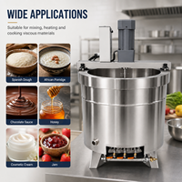 Marmite de cuisson à double enveloppe avec agitateur, machine industrielle en acier inoxydable pour sauces et soupes