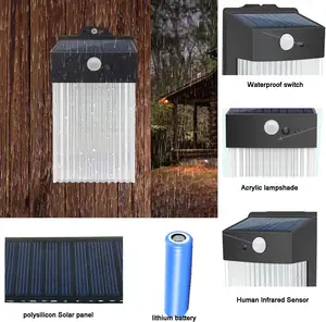 IP65 Waterproof LED Solar Smart PIR Motion Sensor Wall Light Outdoor Garden Waterproof Light 50LED 90 Solar Panel DC 5V 120 GQ