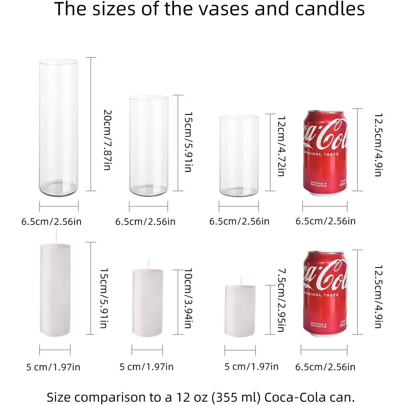 A set of 3pcs with candles