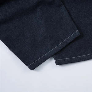 Pantalon en jean taille haute à jambes larges, bleu foncé, en coton, coupe ample, style décontracté, pour l'automne - Product Image 5