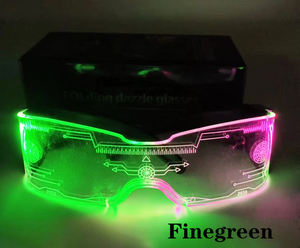 نظارات حفلات LED جديدة بتصميم رائع، إطارات شفافة من البلاستيك PVC متغيرة الألوان، مستلزمات حفلات مرحة وكوميدية - Product Image 2