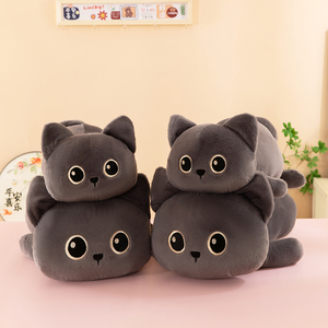 Juguete <span class=keywords><strong>de</strong></span> Peluche <span class=keywords><strong>de</strong></span> Gato Negro Suave y Adorable en Oferta, Muñeco <span class=keywords><strong>de</strong></span> Peluche <span class=keywords><strong>de</strong></span> Tela <span class=keywords><strong>de</strong></span> Algodón para Niños, Decoración del Hogar y Regalo - Product Image 1