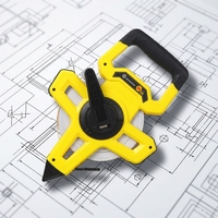 Mètre à ruban à bobine ouverte, lame de 7 mm, matériau ABS/PVC, poignée portable pour mesures longue distance, construction, topographie, OEM
