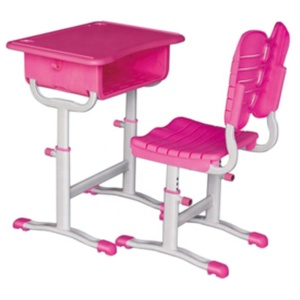 Ensemble de table et chaises d'étude pour étudiants Chaise de classe à cadre en métal enduit de poudre durable empilable pour un rangement facile dans la bibliothèque scolaire - Product Image 3