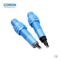 CORON GLF-T11-P M12 Capteur laser cylindrique à faisceau traversant PNP à filetage plastique, portée de détection 10m, pour la détection d'objets de petite taille