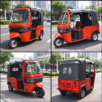 Tuk Tuk Électrique à Trois Roues à Carrosserie Fermée Baja j TVS King Minibus 3 Places Véhicule Chinois Électrique pour Passagers