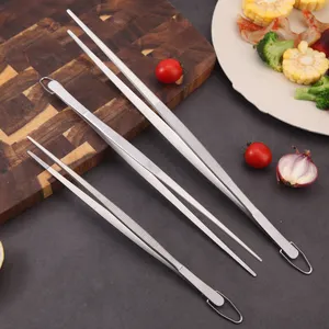 Premium 12Inch Stainless Steel Kitchen Tweezers With Fine Serrated Tips For Precision Cooking BBQ