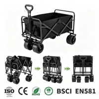Chariot de camping d'extérieur avec roues pivotantes et poignée réglable - Conception pliable et portable pour courses, pique-niques et organisation de stands