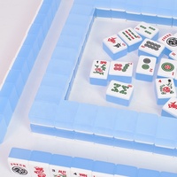 Jeu de Mahjong américain en acrylique Jelly, 166 tuiles avec étui de rangement, 37 mm 40 mm, tuiles solides multicolores de qualité supérieure pour soirée de jeu en famille