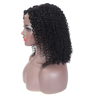 Perruque brésilienne naturelle bouclée Jerry, coupe bob, avec dentelle frontale 13x4 HD sans colle, densité personnalisable, à prix abordable
