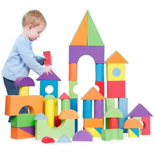 2024 도매 안전 및 친환경 DIY 건설 빌딩 블록 어린이 장난감 어린이를위한 창조적 인 EVA 거품 빌딩 블록