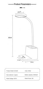 2026 Foldable Wireless Cordless Led <b>Table</b> <b>Portable</b> Usb Rechargeable Study Desk Light <b>Lamp</b> for Reading Room - Product Image 2