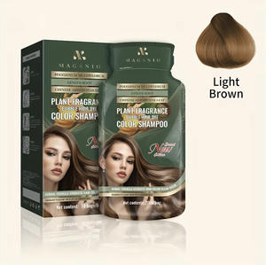 Shampoo colorant capillaire à base de plantes, non collant pour le cuir chevelu, coloration semi-permanente, longue durée, facile à utiliser, en stock, 30ml*10/boîte - Product Image 3