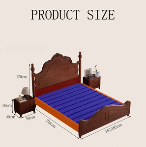 <span class=keywords><strong>Letto</strong></span> <span class=keywords><strong>Matrimoniale</strong></span> Moderno in Stile Retrò Americano, Struttura in <span class=keywords><strong>Legno</strong></span> Massello con Contenitore, Arredamento per Camera da <span class=keywords><strong>Letto</strong></span> - Product Image 6