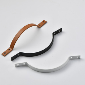 Arch-shaped Cabinet Drawer Handles Bridge Iron Die Casting <b>Black</b> White Brown Modern Minimalist Style - Product Image 3