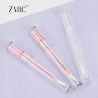 Tubes de brillant à lèvres vides marron en gros, tubes de rouge à lèvres liquide transparents et fins, flacons d'huile à lèvres fantaisie pour adolescentes