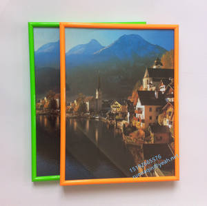 Vente en gros de cadres <span class=keywords><strong>photo</strong></span> colorés bon marché 10x15x20x30x40x50x70x100 A4 Cadres <span class=keywords><strong>photo</strong></span> PVC Cadres d'affiche en plastique - Product Image 2