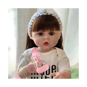 Muñeca Bebé Reborn con Sonido, Pestañas Sean, Película Negra, Chupete de Vinilo Móvil Yeez, Video Rien, Regalo de Navidad R&B - Product Image 1