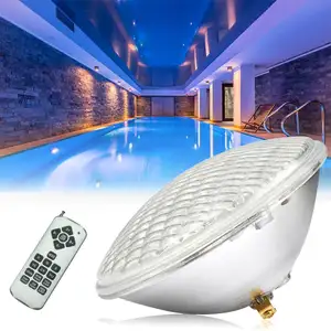 Üreticileri tedarikçisi 18w 24w led swimming yüzme havuzu ışıkları IP68 12V beyaz 300w yedek 2700k 6000k RGB plastik kasa