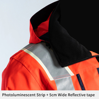 Veste de travail extérieure personnalisée JIADE, durable, pour chantier, avec capuche amovible, VizLite DT Classe 3 300D, pour hommes