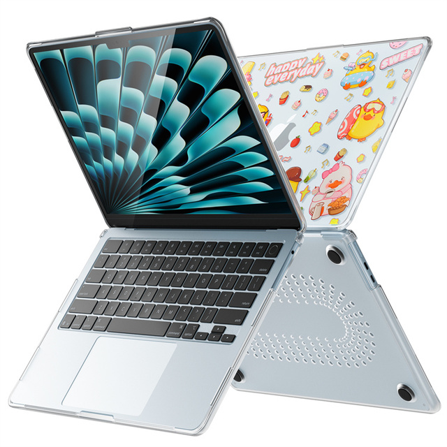 For Mac Book Air 13.6 2022/2024 M2 A2681/M3 A3113 TPU Cover case With Stand on Back