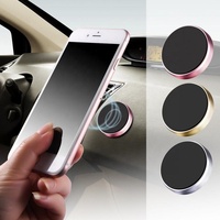 Support de téléphone portable magnétique en métal, 2 pièces, poignée murale pour téléphone, autocollant sur grille de ventilation, pour voiture