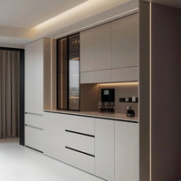 YALIG Hochwertiger Moderner Holz-Weinschrank und Vitrine für Wohnzimmer und Esszimmer Hausbar