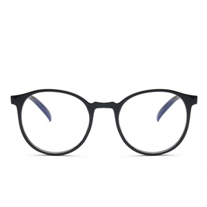 Gafas ópticas redondas con montura completa de policarbonato para mujer, lentes transparentes marrones, ancho de montura medio, patrón sólido - Product Image 3