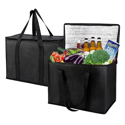 Borsa della spesa da picnic per attività all'aperto riutilizzabile grande da asporto kit di consegna per il trasporto di alimenti isolati refrigerati