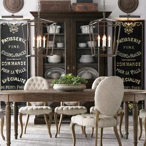 Lampadario Classico a Gabbia per Uccelli, Stile Americano, per Villa, Ristorante, Scala - Produzione Professionale - Product Image 3