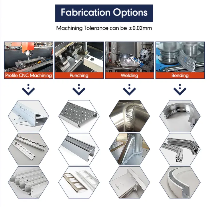 사용자 정의 양극 처리 된 ExtrudedIndustrial 4040 T 슬롯 구조 알루미늄 프로파일 압출 40x40