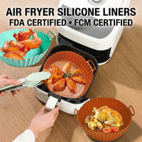Moule rond en silicone de 70g pour cuisson, friteuse à air, doublure jetable en papier, ustensile de cuisson, moule à pizza, moule à gâteau, panier