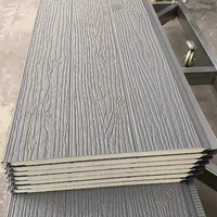 Panneaux muraux sandwich en laine de roche ignifuge isolée, PIR, polyuréthane, EPS, PU, métal pour entrepôt préfabriqué