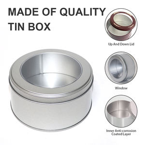 กล่องดีบุกทรงกลมแบบกำหนดเอง ขายส่ง กล่องโลหะเปล่าสำหรับบรรจุภัณฑ์ กล่องดีบุกนูนลายสำหรับใส่คุ้กกี้ เค้ก - Product Image 3