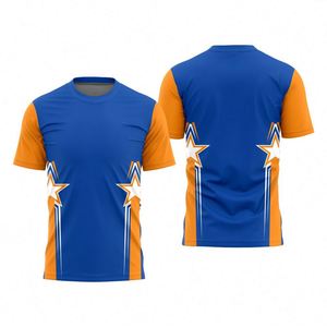 T-shirt de course pour hommes personnalisé, nouveau design, sublimation, vente en gros, évacuation de l'humidité, haute qualité, 100% polyester, séchage rapide - Product Image 3