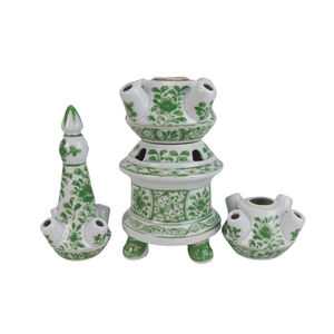 <span class=keywords><strong>Vase</strong></span> pyramide <span class=keywords><strong>tulipe</strong></span> en porcelaine verte et blanche antique en forme de pagode <span class=keywords><strong>Vase</strong></span> à fleurs en céramique pour la décoration intérieure - Product Image 5