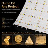 Feuille LED Flexible Dimmable 24V avec CRI90 & IP54 pour Rétroéclairage de Marbre Onyx, Panneau Découpable pour Plans de Travail, Murs et Plafonds