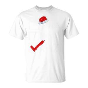 T-shirt à motif de Noël amusant pour garçons de 6 à 7 ans, en tissu tri-mélange, design festif - Product Image 1