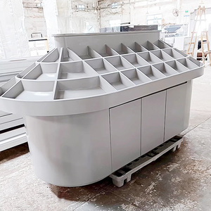 Duty-Free LED chiếu sáng Glass <span class=keywords><strong>Counter</strong></span> trang điểm hiển thị Stand cho mỹ phẩm khói cửa hàng trưng bày tại các sân bay - Product Image 3