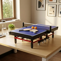 Table de ping-pong miniature personnalisable, portable et compacte pour l'intérieur, idéale comme cadeau de Noël créatif et pour le divertissement au bureau