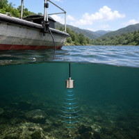 Transducteur ultrasonique à double fréquence 40/200 kHz, capteur de profondeur sous-marine avec portée de mesure de 150 m