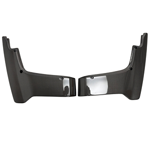 Diffuseur arrière en fibre de carbone humide style V pour GTR R35 2017-2020, finition brillante, tissage sergé noir, 6 pièces - Product Image 1