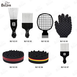 Juego de Peine permanente Herramienta de cuidado de trenza sucia africana, peine en forma de esponja, peine de inserción de aguja de acero - Product Image 6