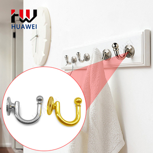 Crochet mural en métal en forme de U moderne HUAWEI, crochet plat pour <span class=keywords><strong>manteau</strong></span> et chapeau, crochet à haute capacité de charge - Product Image 5