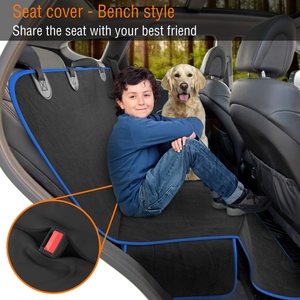 Housse de siège auto robuste et imperméable pour chien en tissu Oxford, anti-rayures, en nylon lavable, durable, motif animalier, pour voyages, fournitures pour animaux de compagnie - Product Image 3