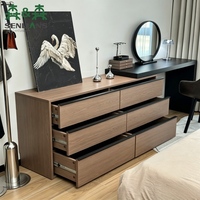 Commode murale moderne SLS avec tiroirs multiples, meuble de rangement de luxe haut de gamme et écologique pour entrée et petit appartement