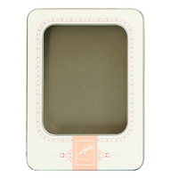 Boîte en étain rectangulaire vide personnalisée avec fenêtre en PVC transparente, boîte en métal, boîte en fer, boîte en tôle, boîte cadeau